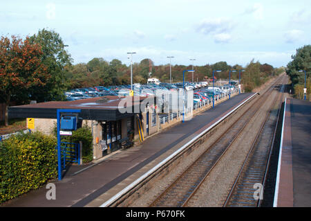 Le Great Western Railway, septembre 2004. La gare de Kingham. Banque D'Images