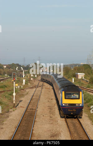 La Great Western Railway en 2004. Severn Tunnel Junction. Un train Paddington à Swansea est ici loin de l'escalade au tunnel Severn Severn Banque D'Images