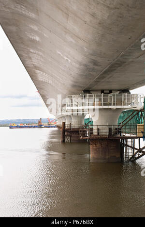 Voir pont de passerelle et piers , Banque D'Images