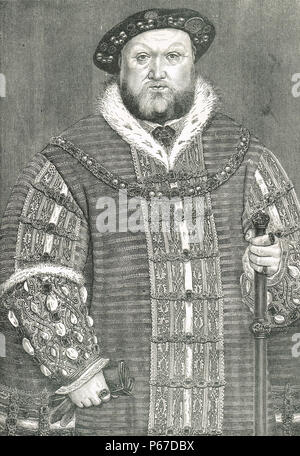 Le Roi Henry VIII d'Angleterre, 1491-1547, régna 1509-1547 Banque D'Images