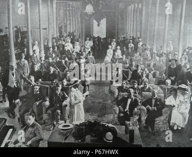 Soldats britanniques éblouis dans la première guerre mondiale, assister à un concert à St Dunstan's Home, Regents Park, London 1917 Banque D'Images