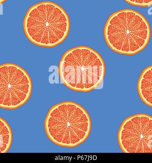 Tranche de pamplemousse sans motif. Vector illustration. Fonds d'écran à partir de la nourriture d'agrumes. Les couleurs Pantone. Illustration de Vecteur