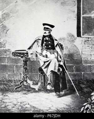 Le Prince Mikhaïl Dmitrievitch (1795-1861), frère de ce dernier, a été nommé commandant en chef des troupes russes qui occupait la Moldavie et la Valachie après le déclenchement de la guerre de Crimée. Banque D'Images