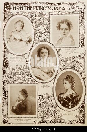 Montage de portraits de Victoria, princesse royale (1840 - 5 août 1901) l'aîné des enfants de la reine Victoria du Royaume-Uni et du Prince Albert. Elle est devenue l'Impératrice allemande par le mariage à l'empereur allemand Frédéric III. Banque D'Images