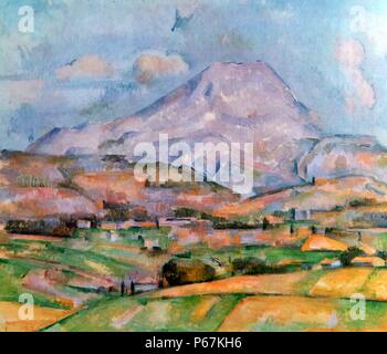 Paul Cézanne (1839-1906) Mont Ste. Victoire, c.1885/6. Huile sur toile. Banque D'Images