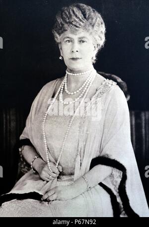 Portrait de Mary de Teck (la reine Marie), épouse du roi George V. Banque D'Images