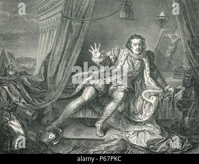 David Garrick, dans le rôle de Richard III Banque D'Images