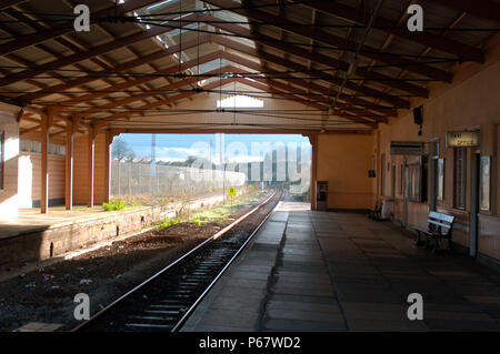 La Great Western Railway. Station Frome. Voir à travers à la station vers Weymouth [ situé sur une seule ligne loop off main Paddington - Plymouth r Banque D'Images