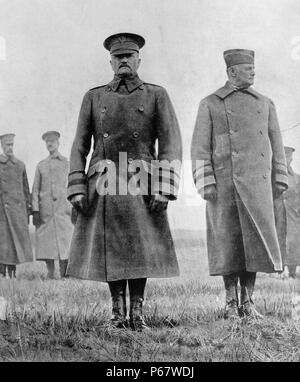 Le général Pershing et le général Hunter Liggett, de l'armée américaine, la première guerre mondiale Banque D'Images