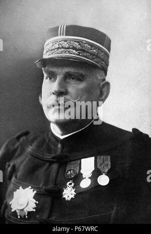 Le Maréchal Joseph Joffre, 1852 - 3 janvier 1931, un général français pendant la Première Guerre mondiale. Connu pour regrouper les forces armées alliées à la défaite des Allemands lors de la première bataille décisive sur le plan stratégique de la Marne en 1914 Banque D'Images