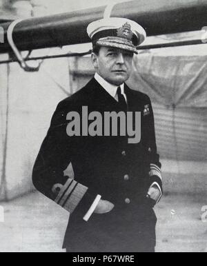 Amiral de la flotte David Beatty, comte Beatty (1871 - 1936). Officier de la Marine royale. commandé la 1re escadre de bataille lors de la bataille du Jutland en 1916, Commandant en chef de la Grand Fleet, à ce titre, il a reçu la reddition de la flotte de haute mer allemande à la fin de la guerre. Banque D'Images