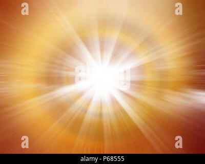 Image de fond de lumières et de flou artistique résumé rayon de lumière sur fond orange Banque D'Images