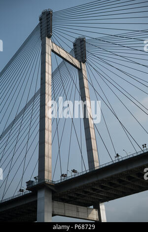 Vidyasagar Setu savent également que le deuxième pont Hooghly - Kolkata, Inde. Banque D'Images