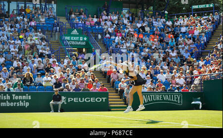 Caroline Wozniacki du Danemark au cours de la vallée de la nature le tournoi international de tennis du Devonshire Park à Eastbourne East Sussex UK. 25 Juin 2018 Banque D'Images