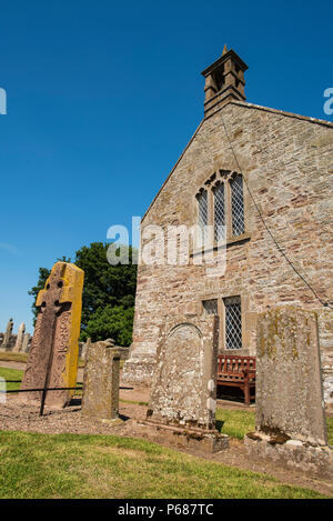 La 8e siècle Croix Picte à Aberlemno Dalle Église, Angus, Scotland. Banque D'Images