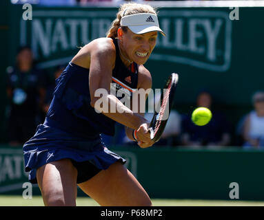 Le Devonshire Park, Eastbourne, Royaume-Uni. 29 Juin, 2018. Nature Valley International Tennis ; Caroline Wozniacki (DEN) sauvé d'Angelique Kerber (GER) : Action de Crédit Plus Sport/Alamy Live News Banque D'Images