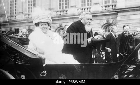 Wilhelmina, reine du Royaume des Pays-Bas visite Président Français Clément Armand Fallières 1912 Banque D'Images