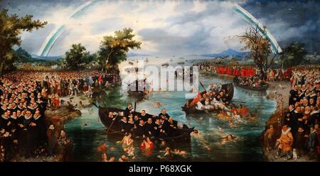 La peinture intitulée 'La pêche de l'âme" peint par Adriaen Pietersz van de Venne (1589-1662) Dutch Painter. En date du 17e siècle Banque D'Images