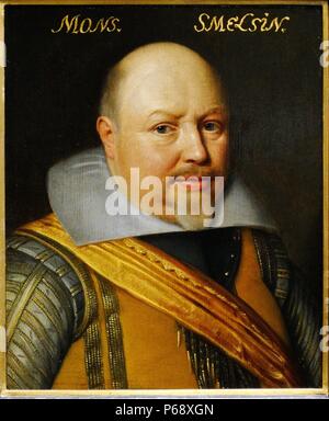 Portrait de Nicolas Schmelzing (1561-1629). Peint par Jan Antonisz van Ravesteyn (1570-1657). En date du 17e siècle Banque D'Images