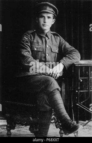 Photo de David Ben Gourion (1886-1973) en uniforme d'un bénévole dans la légion juive, pendant la Première Guerre mondiale. Datée 1918 Banque D'Images