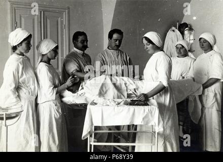 Photographie d'un monde turc une guerre hôpital de campagne. Datée 1917 Banque D'Images