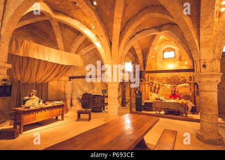 La grange aux dîmes est une typique maison médiévale à Provins, France Banque D'Images