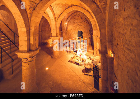 La grange aux dîmes est une typique maison médiévale à Provins, France Banque D'Images