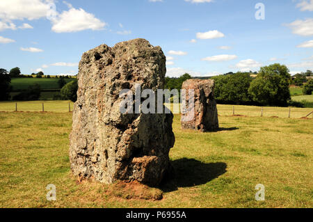 Les cercles de pierre à Stanton Drew dans le Somerset est le troisième plus grand complexe de pierres érigées en Angleterre. Ils sont étonnamment peu connue. Banque D'Images