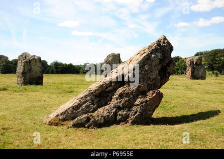 Les cercles de pierre à Stanton Drew dans le Somerset est le troisième plus grand complexe de pierres érigées en Angleterre. Ils sont étonnamment peu connue. Banque D'Images