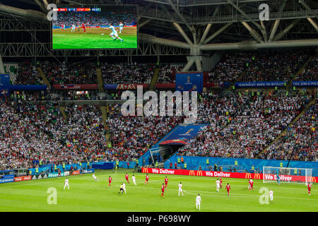 L'Espagne bat l'Iran à la Russie Coupe du Monde 2018 à Kazan Arena le 20 juin 2018. Banque D'Images