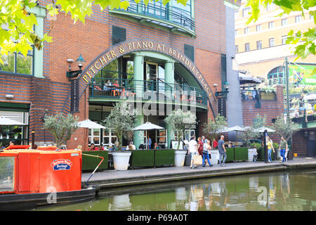 L'Picher & restaurant Piano à Brindley Place, l'utilisation mixte de développement au bord du canal de Birmingham, West Midlands UK. Banque D'Images