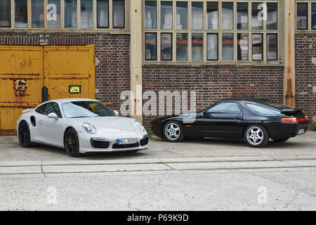 Porsche 991 Turbo S 2016,voiture de sport allemande Banque D'Images