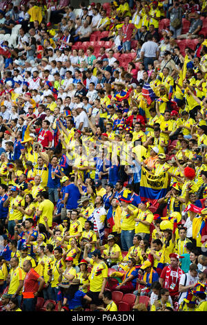 La Colombie bat la Pologne à la Russie Coupe du Monde 2018 à Kazan Arena le 25 juin 2018. Banque D'Images