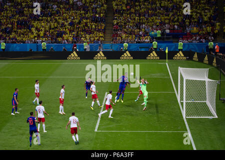 La Colombie bat la Pologne à la Russie Coupe du Monde 2018 à Kazan Arena le 25 juin 2018. Banque D'Images