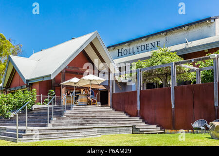 Hollydene Estate Wines situé dans la partie supérieure en plaines Jerrys Hunter Banque D'Images
