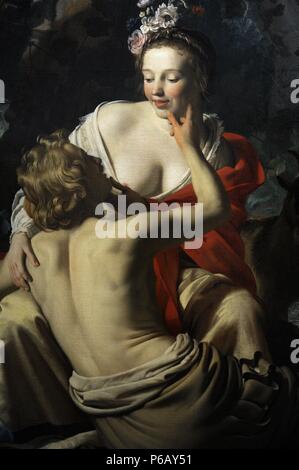 Gerard van Honthorst (1592-1656). Peintre hollandais. Granida et Daifilo, 1625. Détail. Centraal Museum. Utrecht. Aux Pays-Bas. Banque D'Images