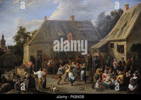 David Teniers le Jeune (1610-1690). Peintre flamand. Kermis paysanne, c.1665. Rijksmuseum. Amsterdam. La Hollande. Banque D'Images