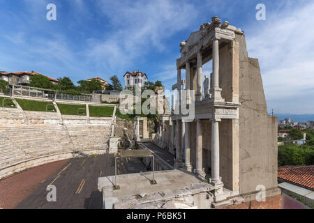 Restes de l'ancien théâtre romain de Plovdiv, Bulgarie Banque D'Images