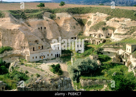 La Turquie, l'Anatolie centrale, la Cappadoce, Nevşehir province, Cavusin Banque D'Images