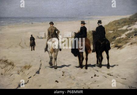 Anton Mauve (1838-1888). Peintre hollandais. Matin, balade le long de la plage, 1876. Rijksmuseum. Amsterdam. La Hollande. Banque D'Images