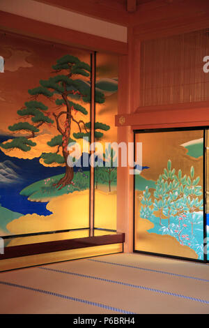 Le Japon, Kumamoto, château, Honmaru Goten Palace, de l'intérieur, Banque D'Images
