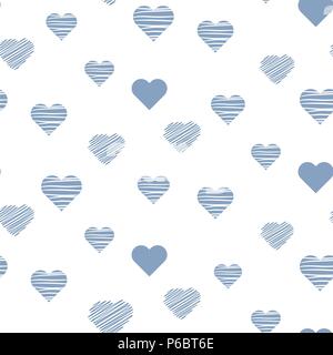 Coeur mignon bébé modèle vectoriel continu. Illustration de Vecteur