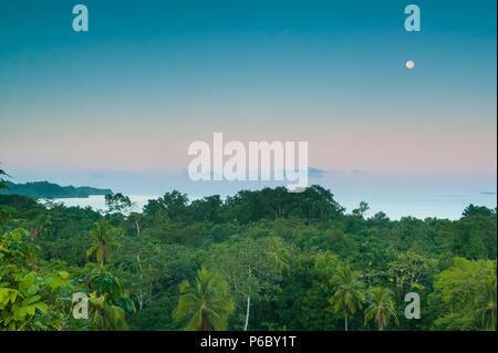 Tôt le matin à Punta Patino, la côte Pacifique, la province de Darien, République du Panama. Banque D'Images