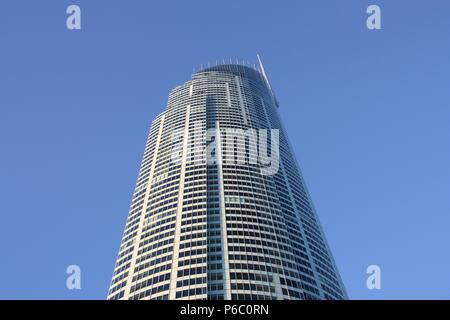 GOLD COAST, AUSTRALIE - 25 mars 2008 : Q1 Tower à Gold Coast, en Australie. Le bâtiment achevé en 2005 est 323m de haut et est le 3ème plus grand resid Banque D'Images