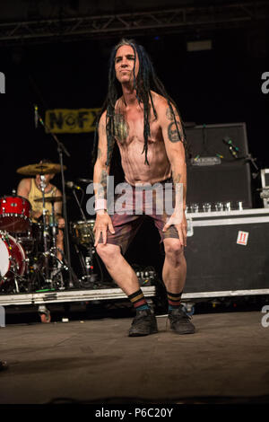 Segrate (MI), le 28 juin. NOFX effectue @ Circolo Magnolia. Punk au festival Drublic © Davide Merli / Alamy Live News Banque D'Images