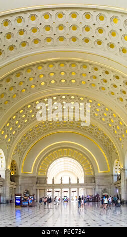 Le hall principal de la gare Union, de l'Amtrak Train Station à Washington, District of Columbia, États-Unis Banque D'Images