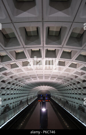 Washington, DC Metro Rail Gare Métro Banque D'Images