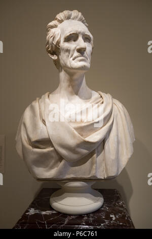 Un buste du président Abraham Lincoln dans la National Portrait Gallery de Washington, District of Columbia, États-Unis Banque D'Images