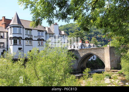 Promenade le long de la rivière et des chutes Horseshoe Banque D'Images