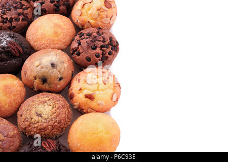 La frontière du côté de divers gâteaux muffin Banque D'Images